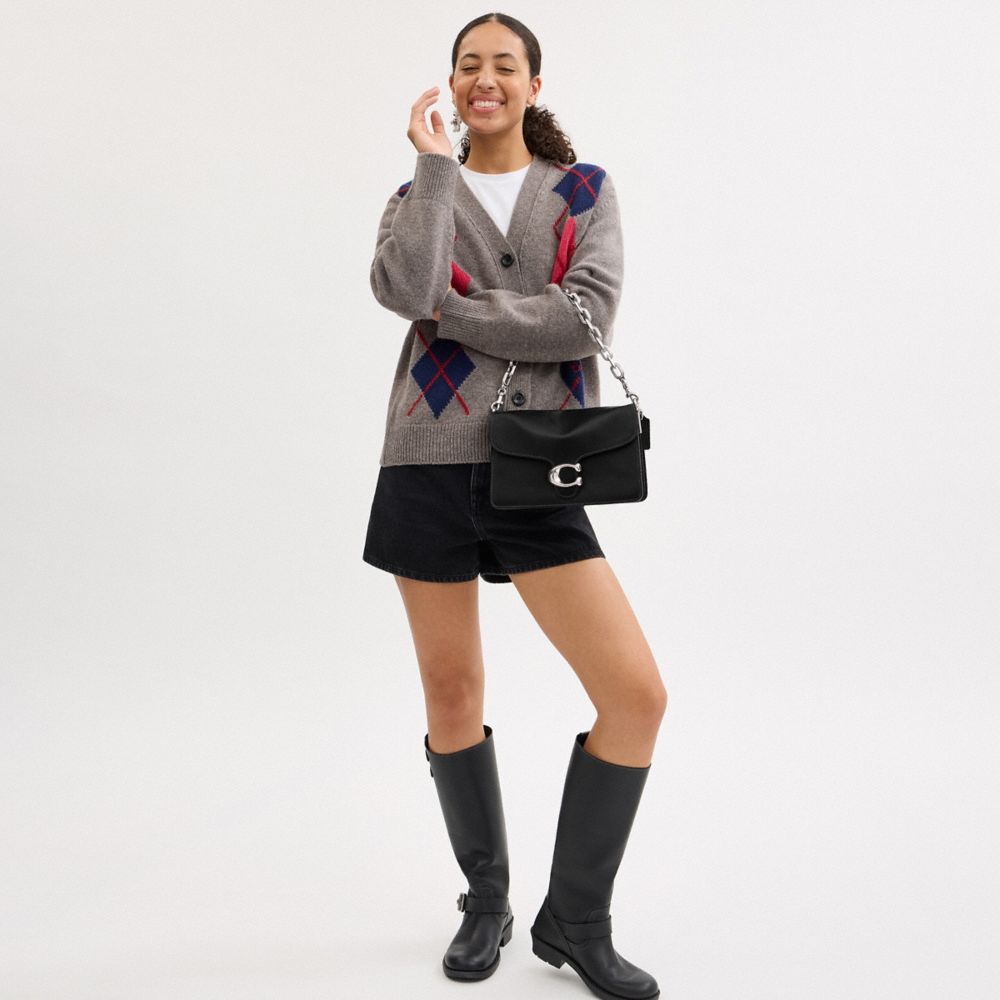 Coach Chain Tabby Shoulder Bag In Black