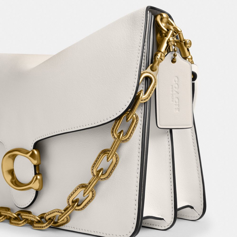 Coach Tabby Schultertasche 30 Mit Kette In White