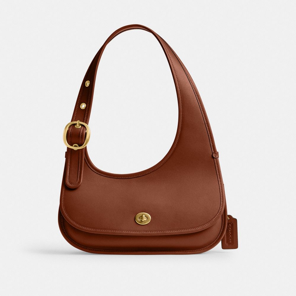 COACH®,SAC CROISSANT CASHIN CARRY,Laiton/Brun 1941,Front View