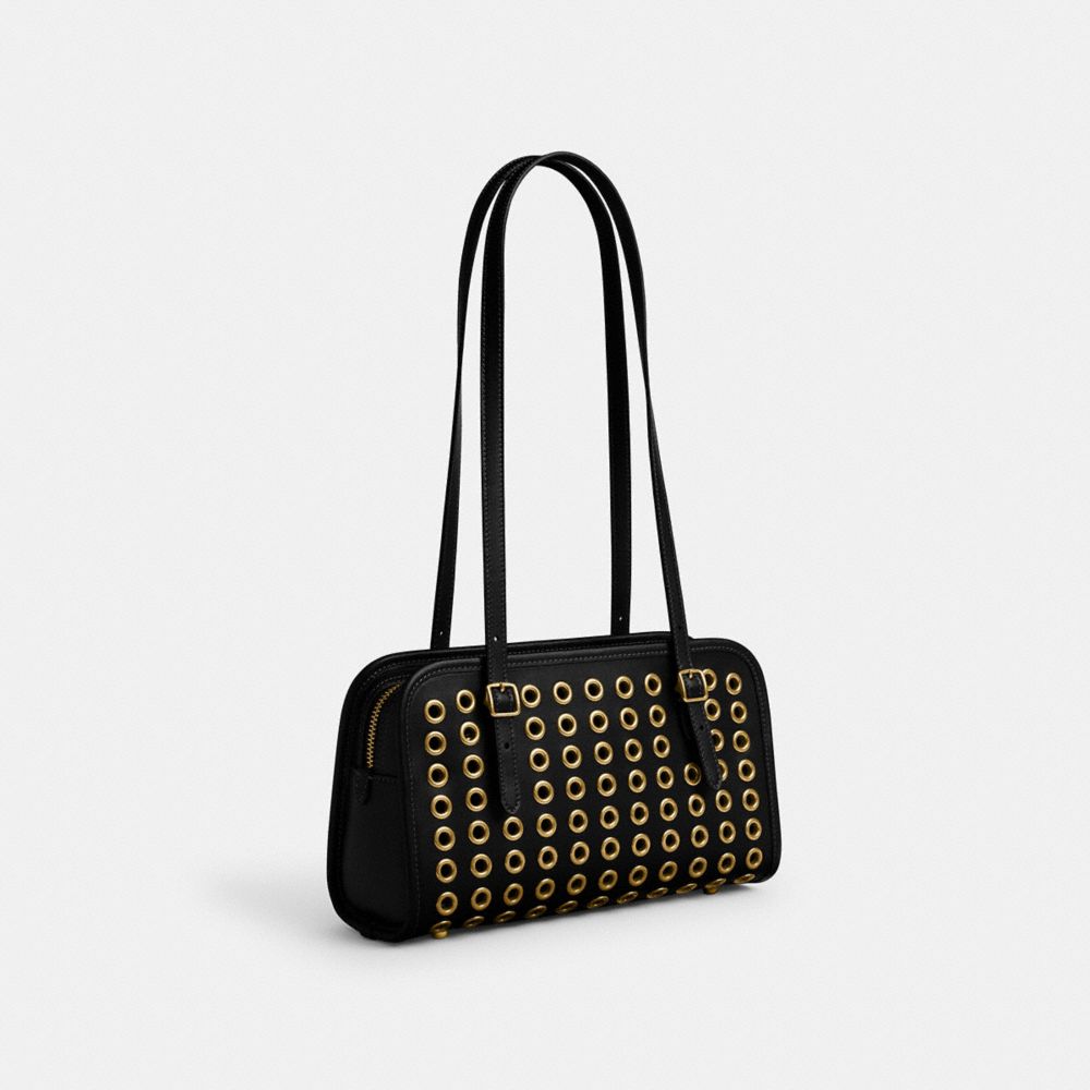 COACH®,Swing Zip Bag With Grommets,,Angle View