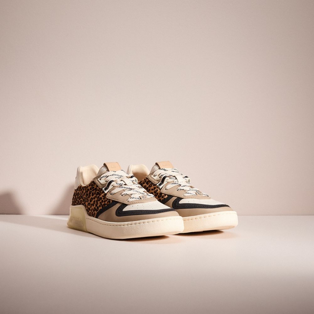 COACH®,RESTORED CITYSOLE COURT SNEAKER,Natural/Beechwood,Angle View