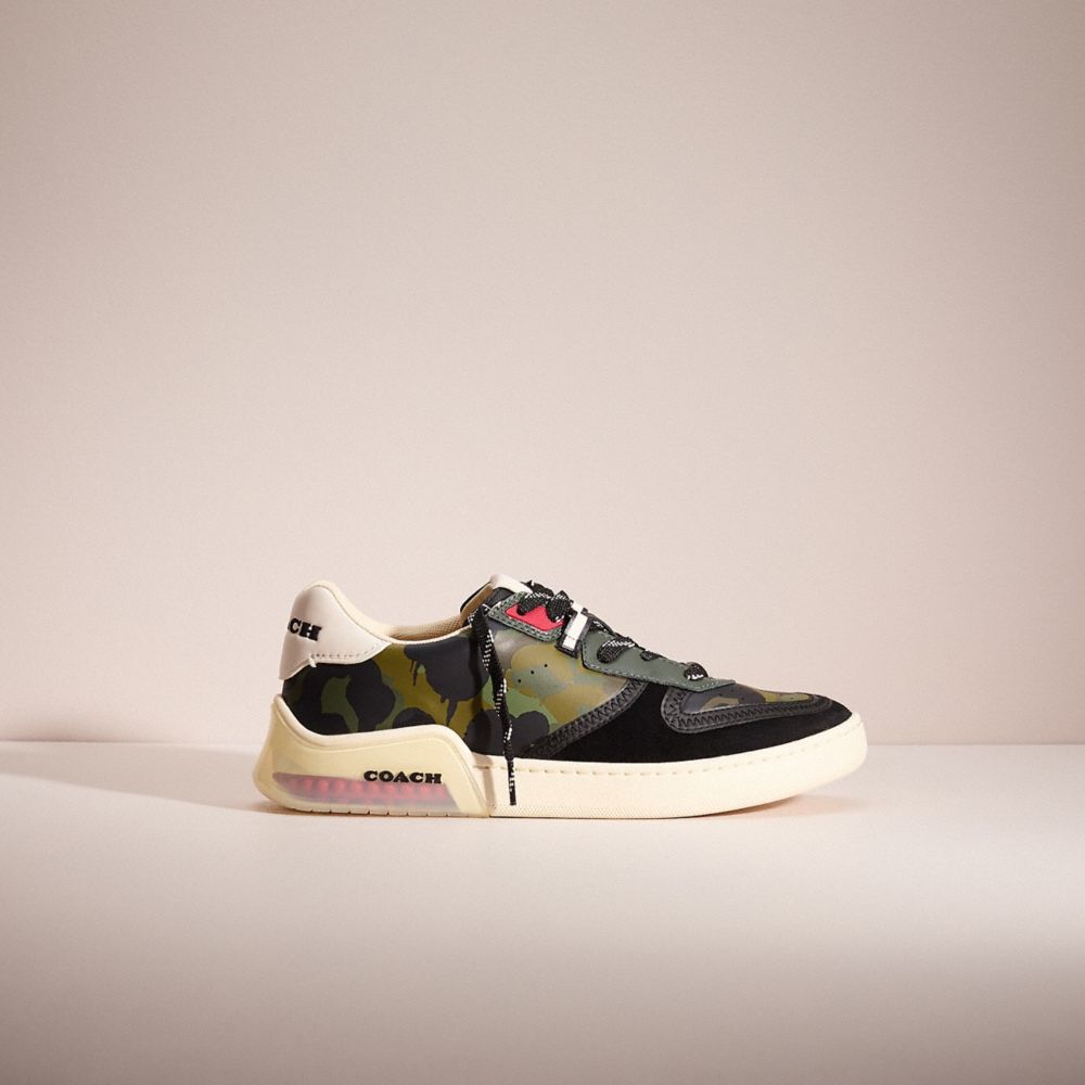 COACH®,RESTORED CITYSOLE COURT SNEAKER WITH CAMO PRINT,Wildbeast,Front View
