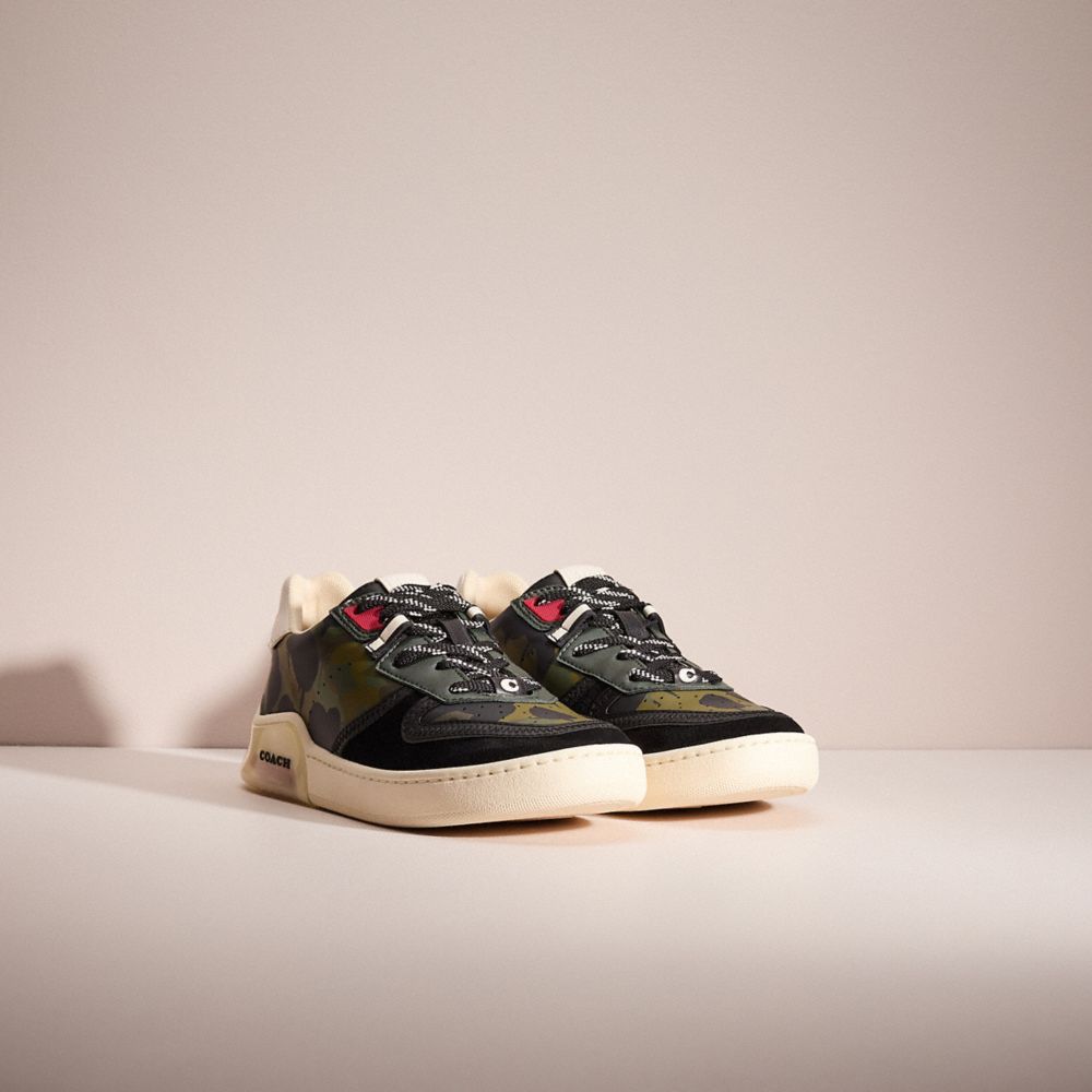 COACH®,RESTORED CITYSOLE COURT SNEAKER WITH CAMO PRINT,Wildbeast,Angle View