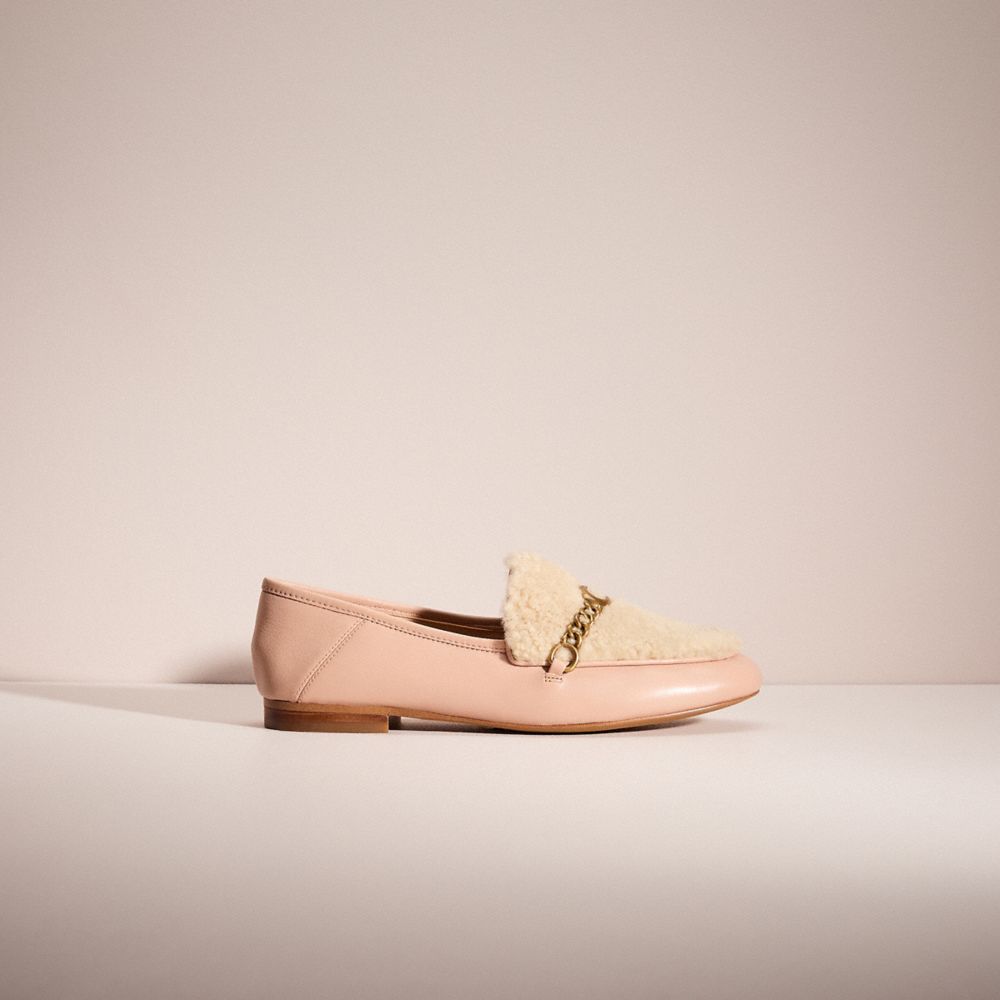 COACH®,RESTORED HELENA LOAFER,Pale Blush/Natural,Front View