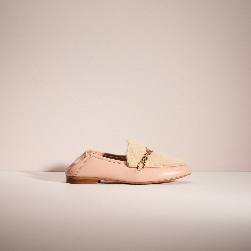 COACH®,RESTORED HELENA LOAFER,Pale Blush/Natural,Angle View