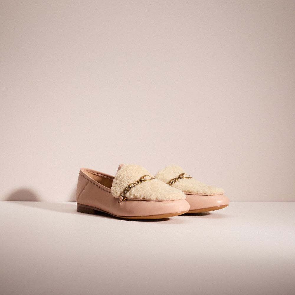 COACH®,RESTORED HELENA LOAFER,Pale Blush/Natural,Angle View