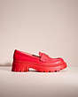 COACH®,RESTORED LUG SOLE LOAFER,Lipstick,Front View