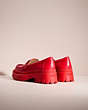 COACH®,RESTORED LUG SOLE LOAFER,Lipstick,Back View