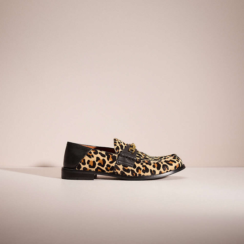 Shop Coach Restored Putnam Loafer With Leopard Print In Natural