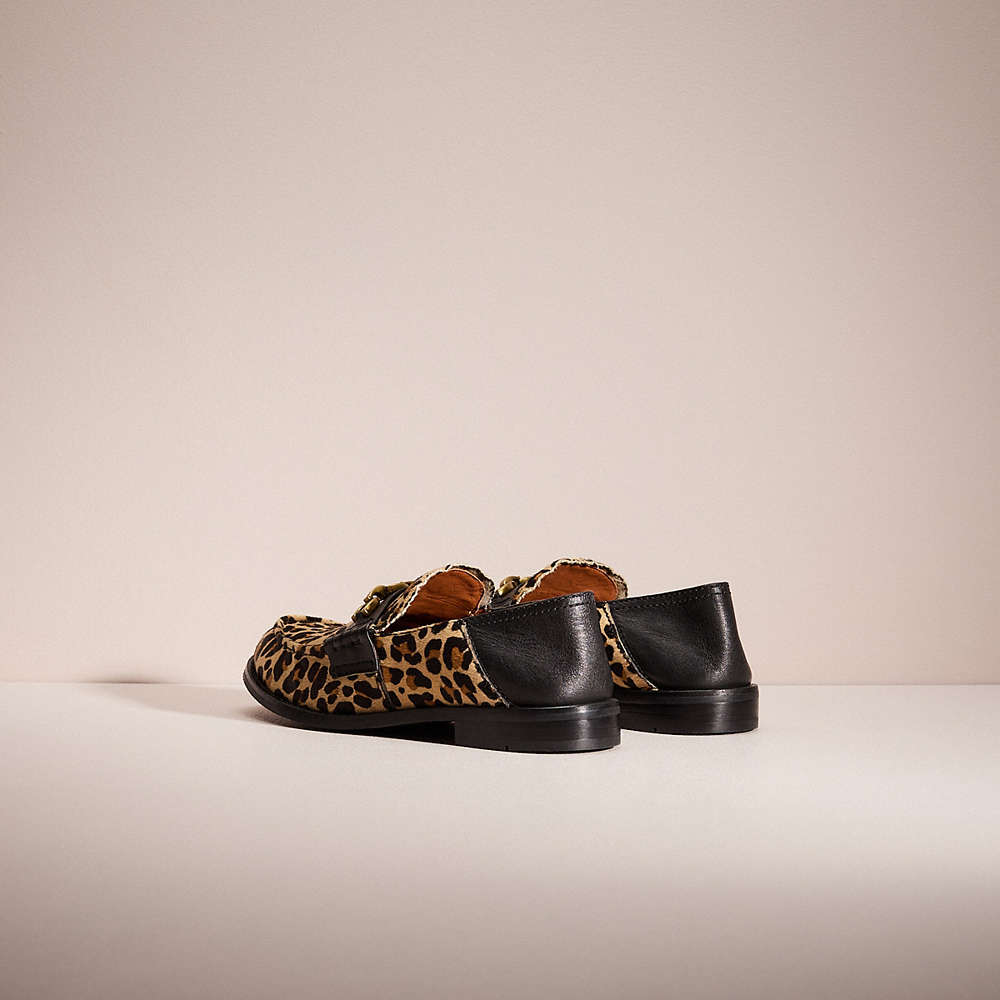 Shop Coach Restored Putnam Loafer With Leopard Print In Natural