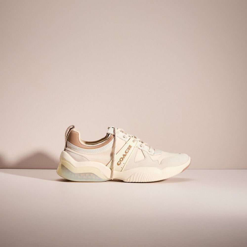 COACH®,RESTORED CITYSOLE RUNNER,Chalk/Taupe,Front View