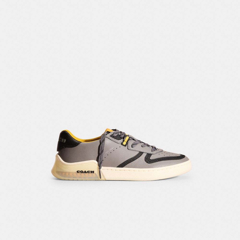 COACH®,RESTORED CITYSOLE COURT SNEAKER,Heather Grey,Front View