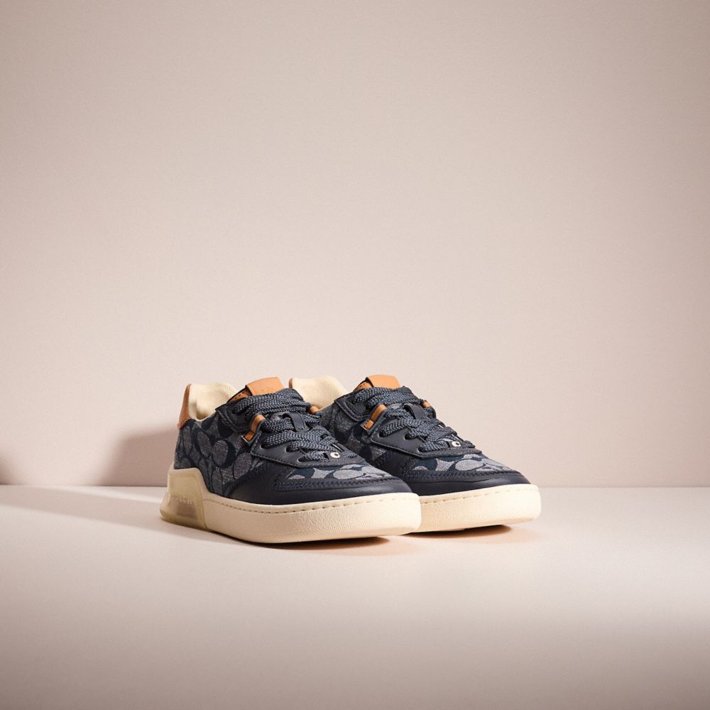 COACH®,RESTORED CITYSOLE COURT SNEAKER,Chambray,Angle View