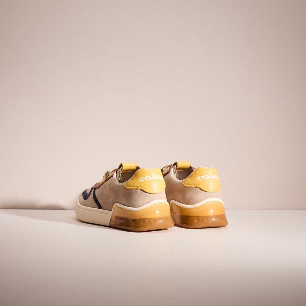 COACH®,RESTORED CITYSOLE COURT SNEAKER,Taupe/Sunlight,Back View