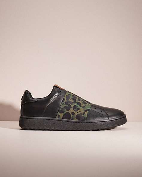 COACH®,RESTORED C101 BANDED STRAP SNEAKER WITH CAMO PRINT,Wild Beast,Front View