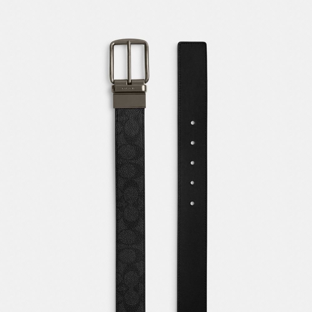 COACH®,Harness Buckle Cut To Size Reversible Belt, 38 Mm,,Angle View