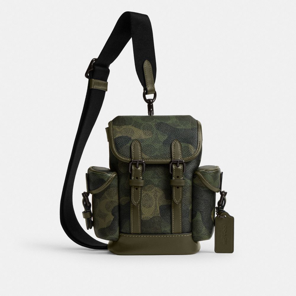 Coach Hitch Backpack 13 In Signature Camo Print