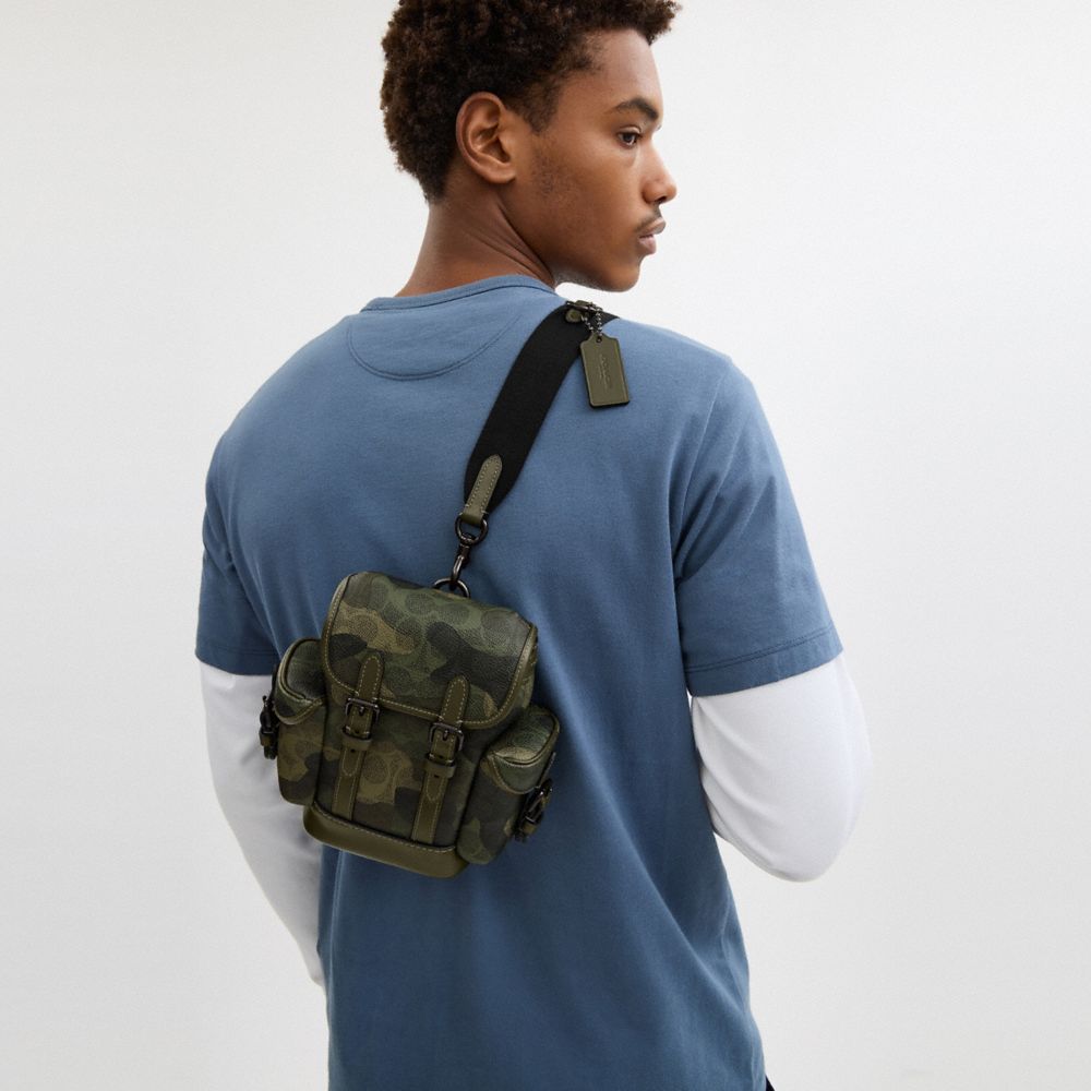 Coach Hitch Backpack 13 In Signature Camo Print