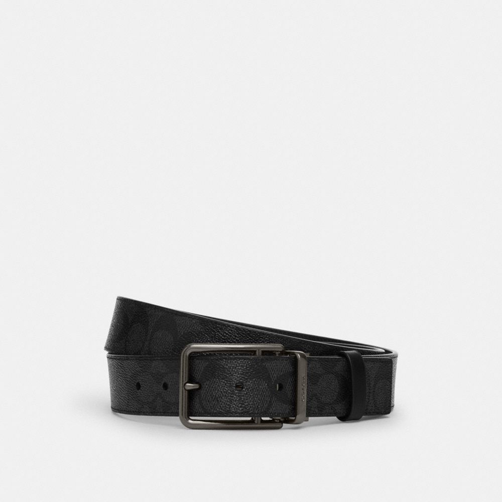 COACH®,Double Bar Buckle Cut To Size Reversible Belt, 38 Mm,,Front View