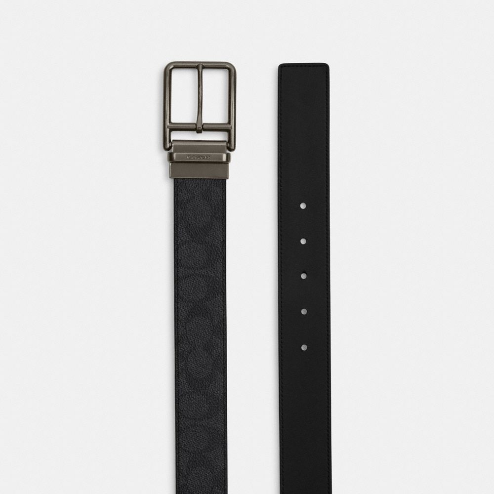 COACH®,Double Bar Buckle Cut To Size Reversible Belt, 38 Mm,,Angle View