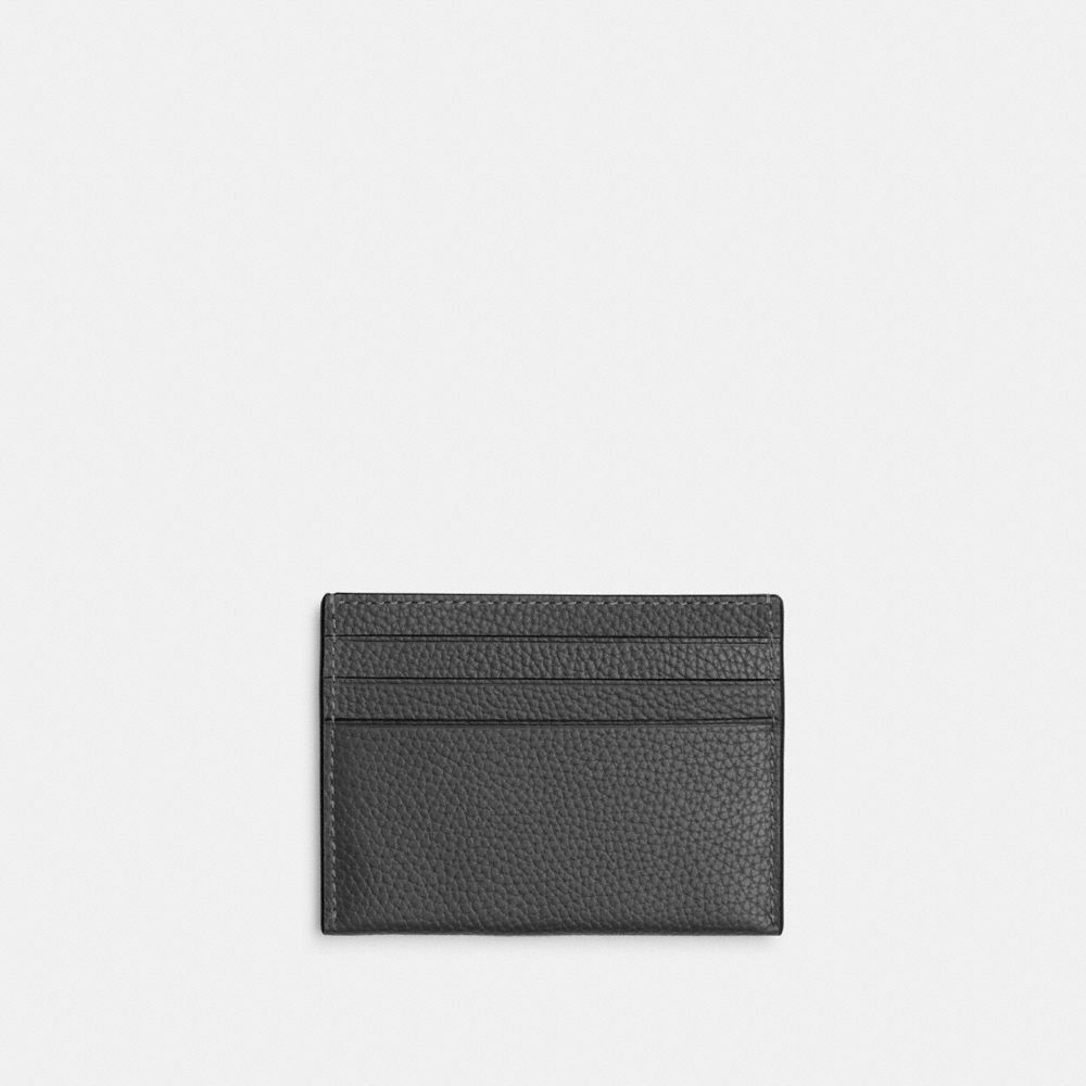 Coach Card Case With  Graphic In Charcoal