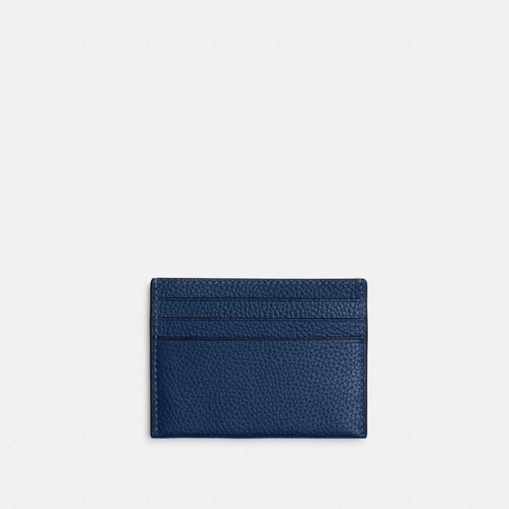 Coach Card Case With  Graphic In Deep Blue