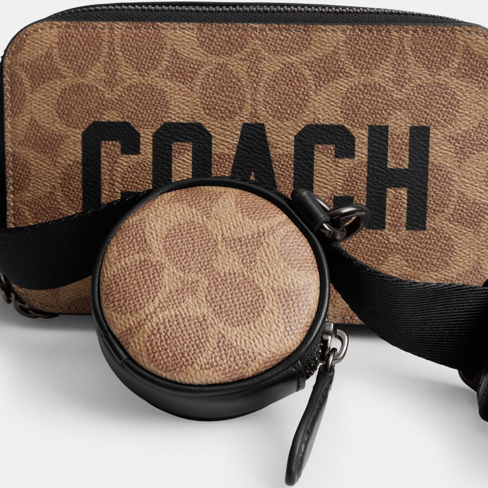 COACH®,Charter Slim Crossbody Bag In Signature Canvas With Coach Graphic,,Closer View