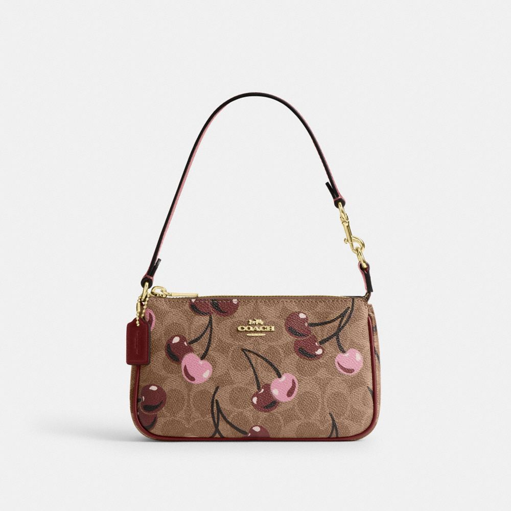 COACH®,Nolita 19 In Signature Canvas With Cherry Print,,Front View image number 0