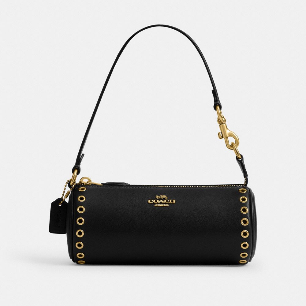 ショルダーバッグ・ポシェット COACH Nolita Barrel Bag With Grommets CZ013 Coach CZ013 Nolita Barrel Bag Grommets Leather Small Handbag
