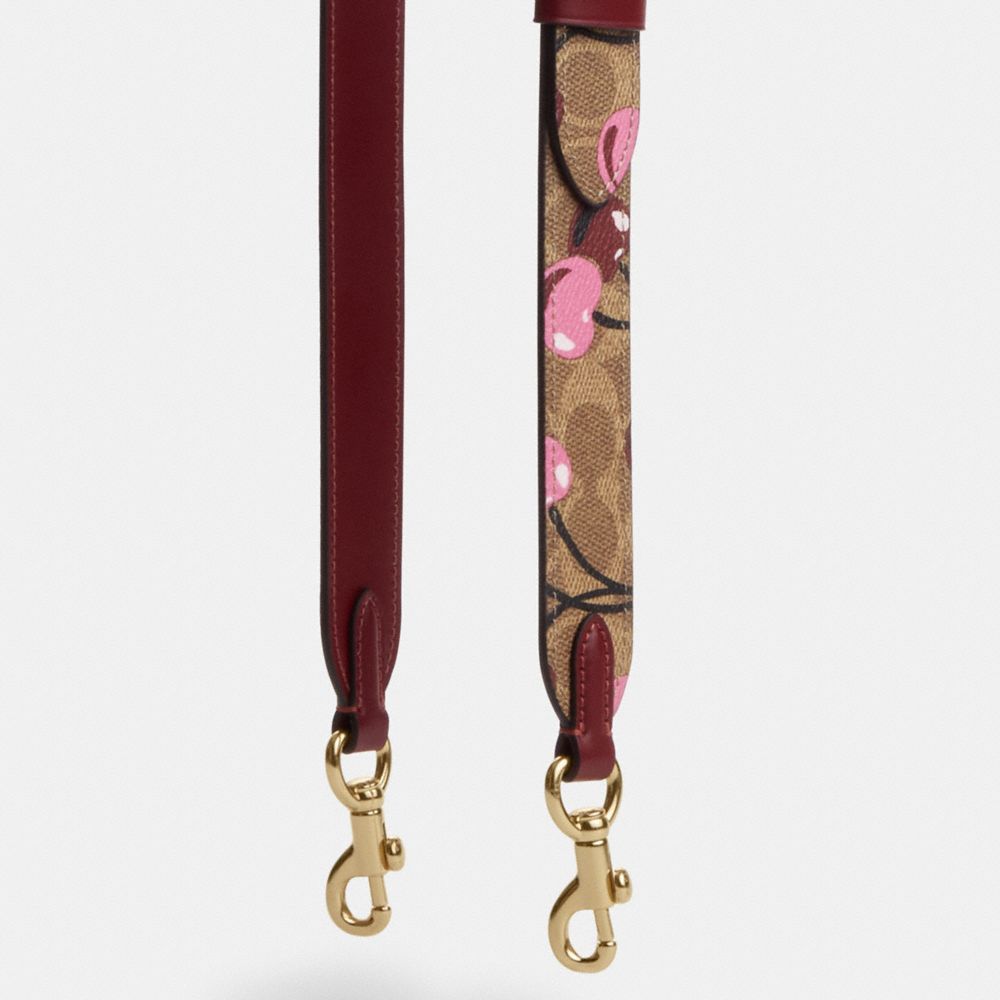 COACH®,Reversible Strap In Signature Canvas With Cherry Print,