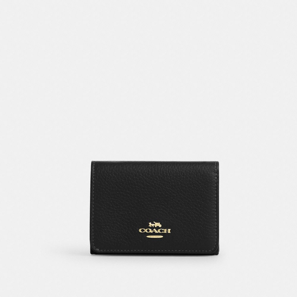 COACH®,Card Holder Wallet In Signature Canvas,,Front View