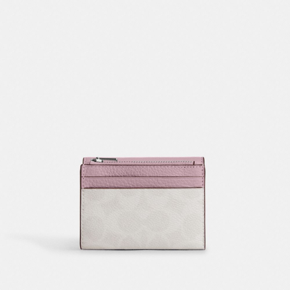 COACH®,PORTEFEUILLE PORTE-CARTES EN TOILE EXCLUSIVE,Toile exclusive,Sv/Craie/œillet,Back View
