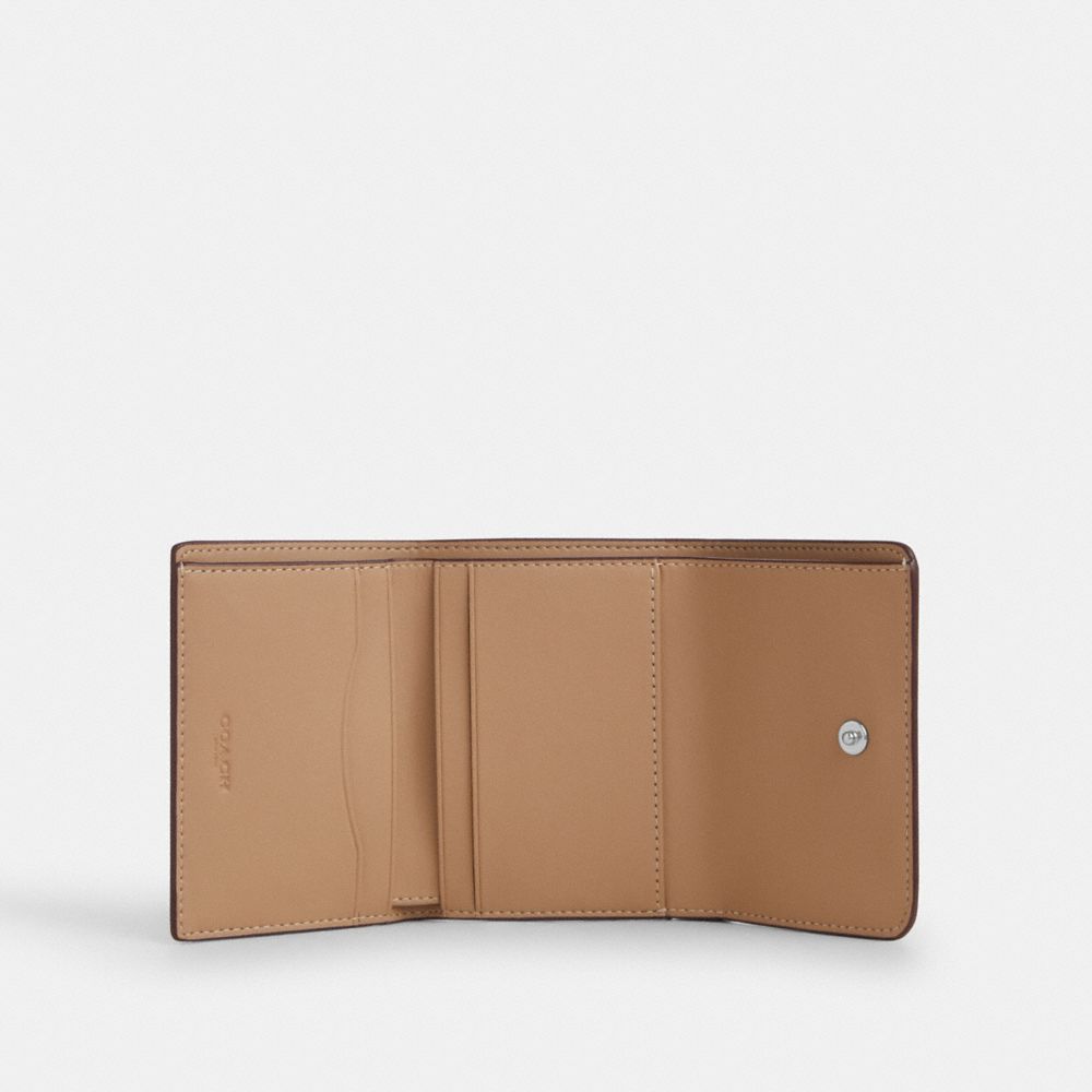 COACH®,PORTEFEUILLE PORTE-CARTES EN TOILE EXCLUSIVE,Toile exclusive,Sv/Craie/œillet,Inside View,Top View