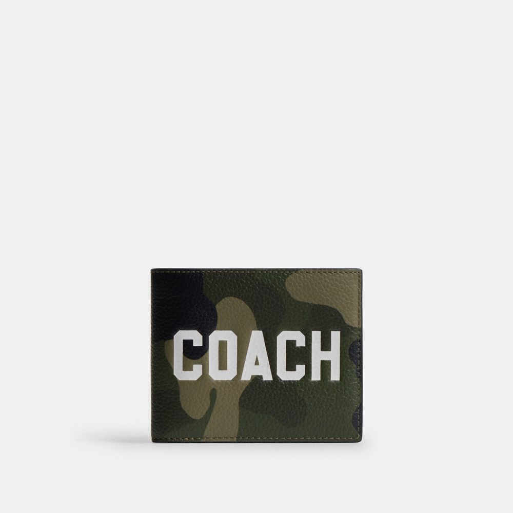 COACH 3 In 1 Wallet With Camo Print And Coach Graphic