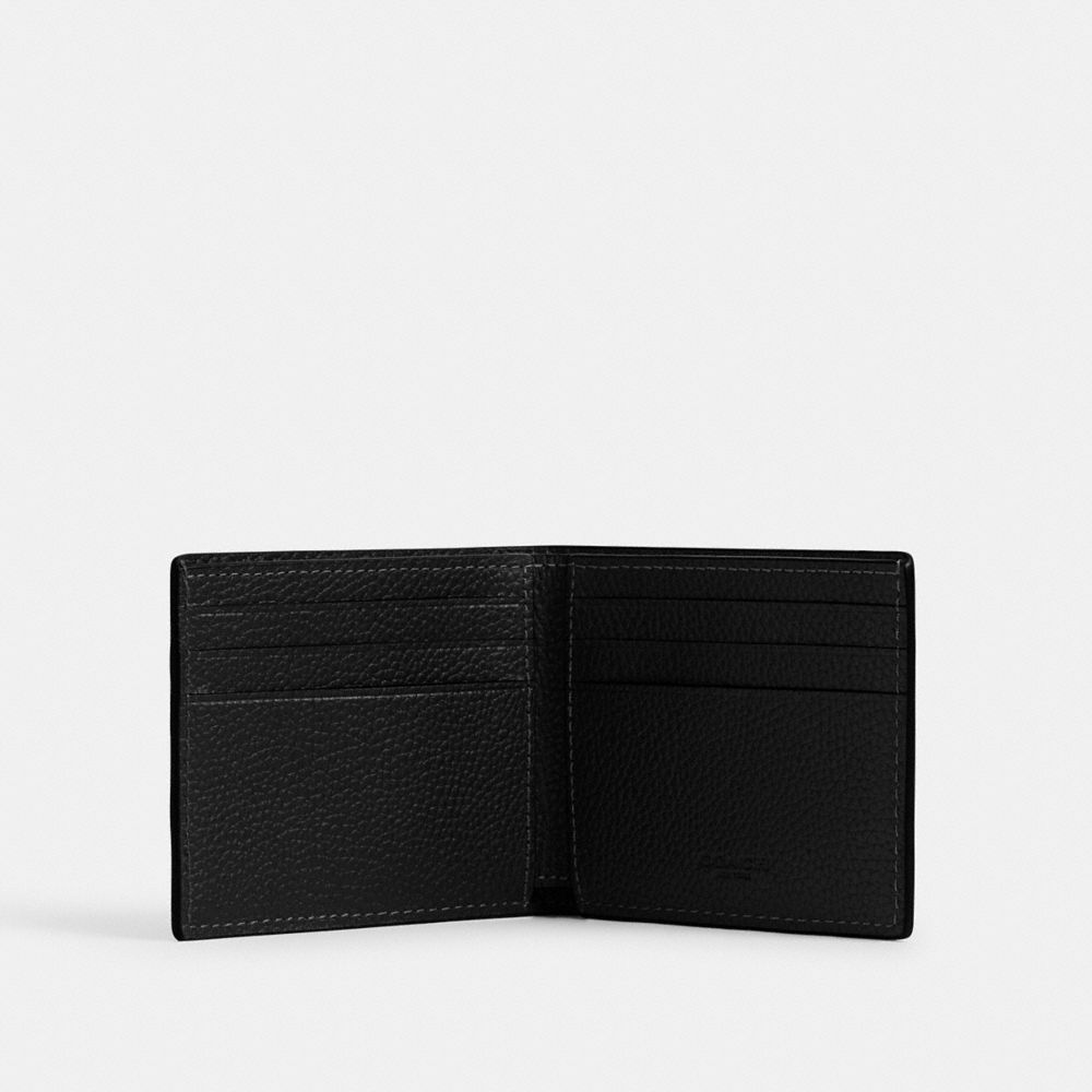 Coach Slim Billfold Wallet With  Graphic In Black