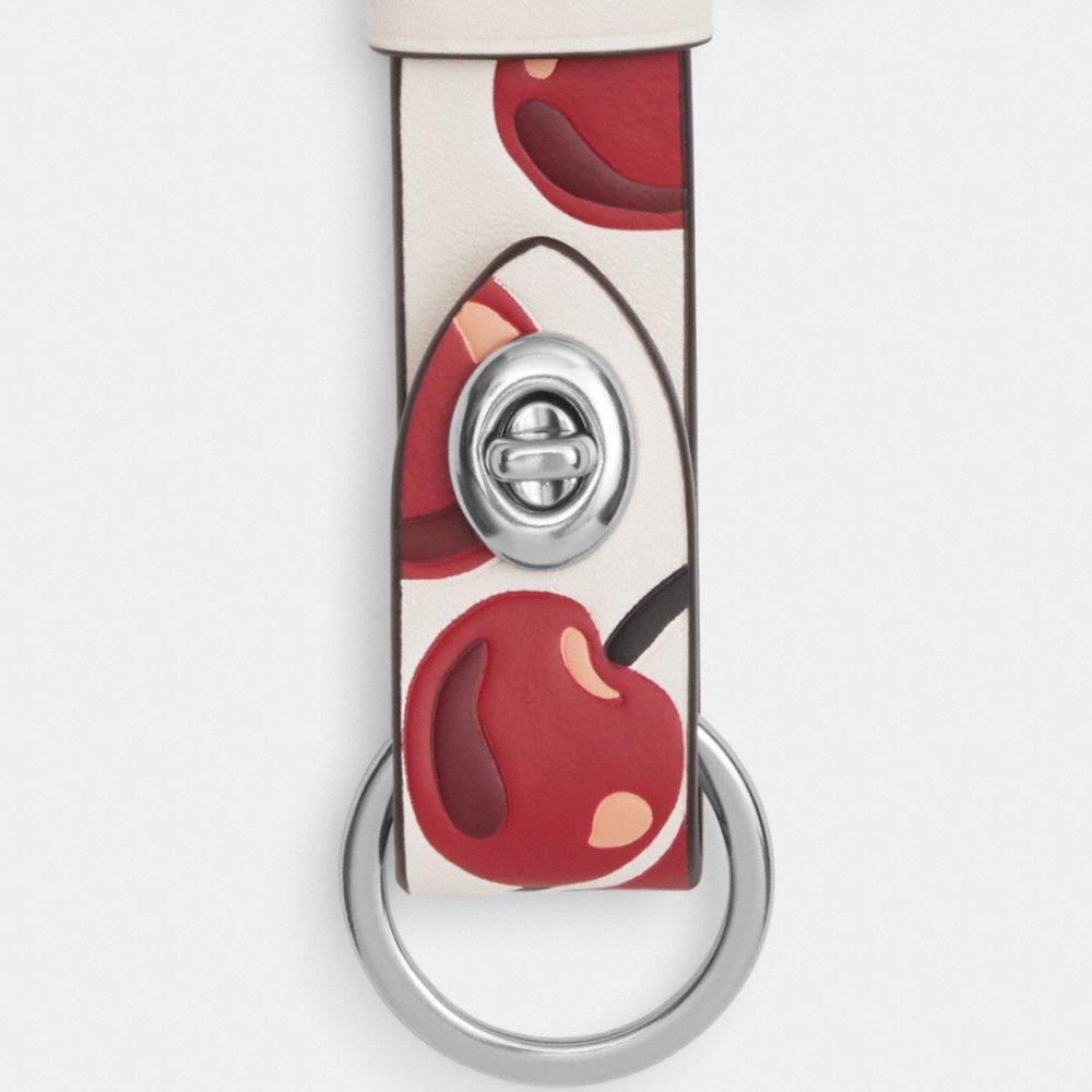 COACH®,Trigger Snap Bag Charm With Cherry Print,