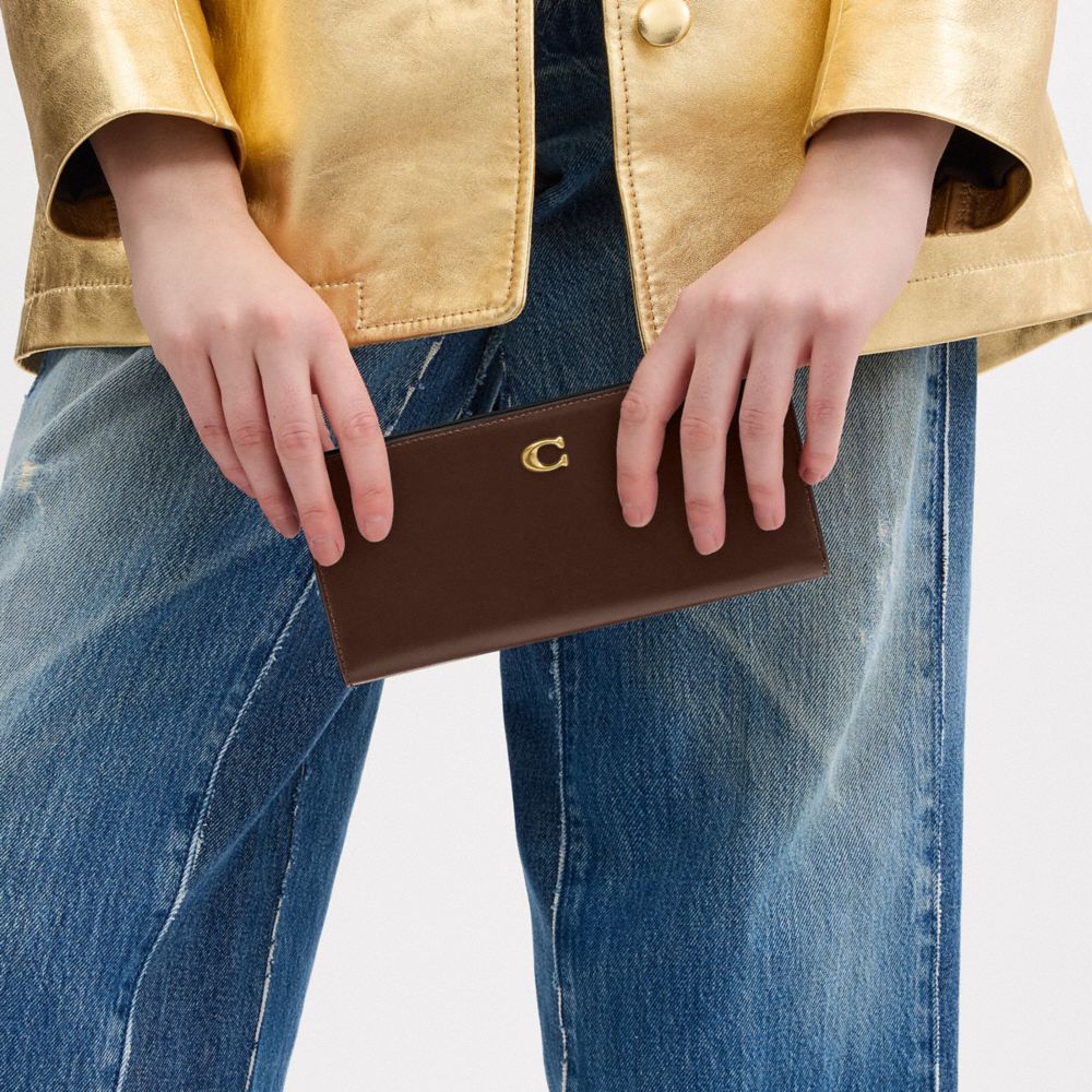 Coach Essential Slim Portemonnaie In Brown