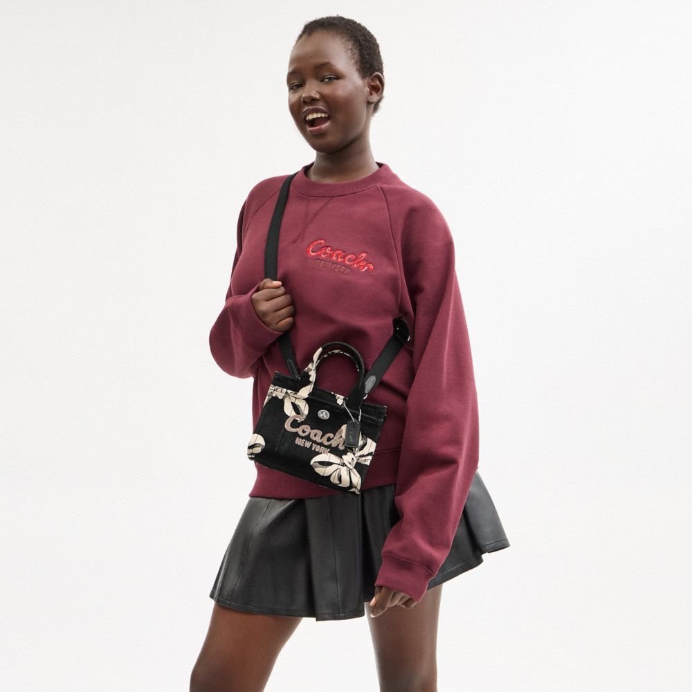 COACH®,CABAS CARGO 20 AVEC MOTIF NŒUD,Argenté/Noir