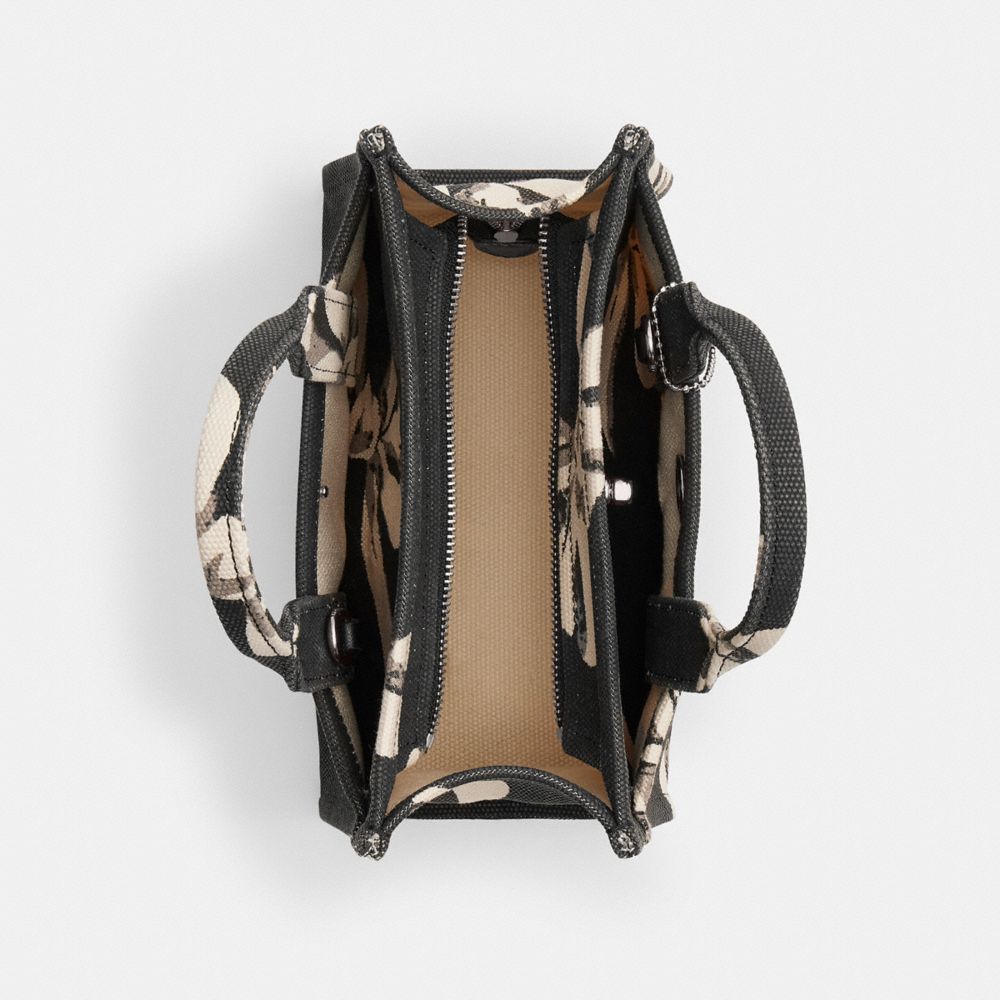 COACH®,CABAS CARGO 20 AVEC MOTIF NŒUD,Argenté/Noir,Inside View,Top View