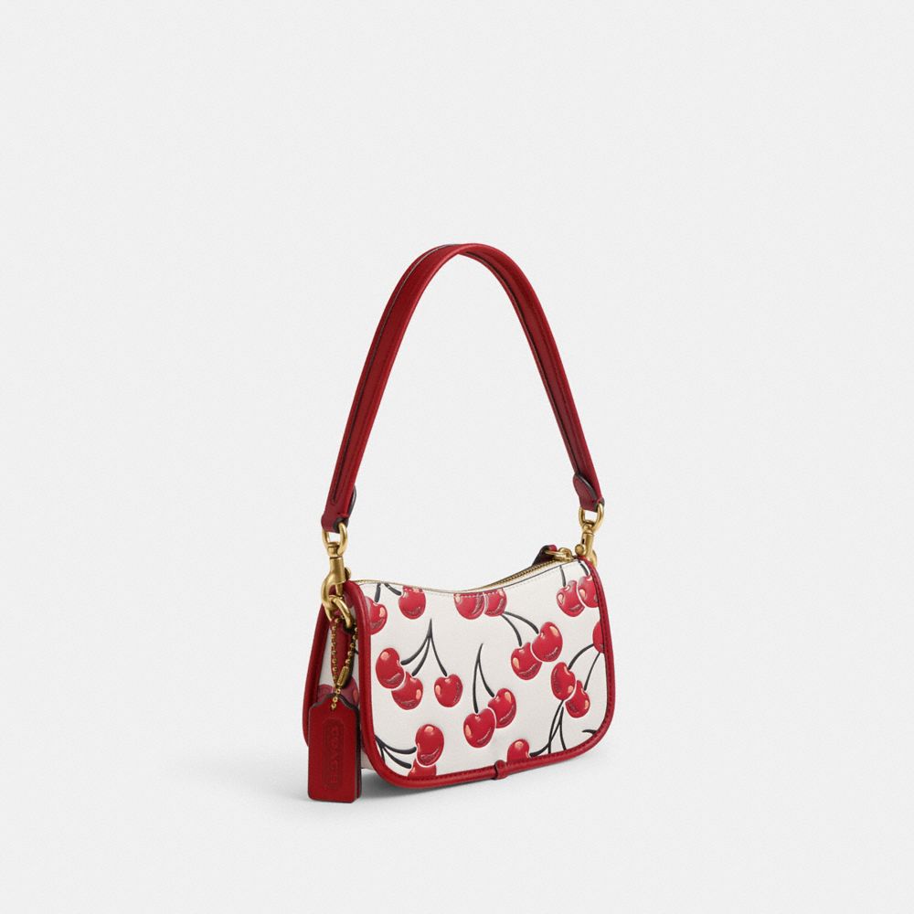 COACH®,Swinger 20 With Cherry Print,,Angle View