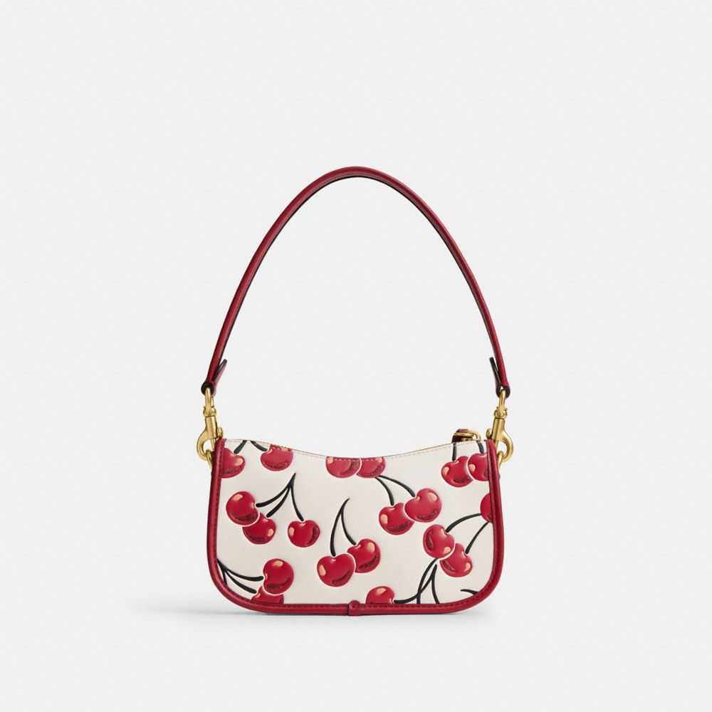 COACH®,Swinger 20 With Cherry Print,,Back View