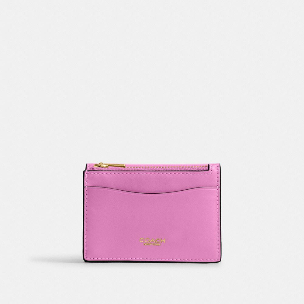 COACH®,Essential Card Holder Wallet,Calfskin Leather,Card Case,Logo,Metal,Casual,,Back View