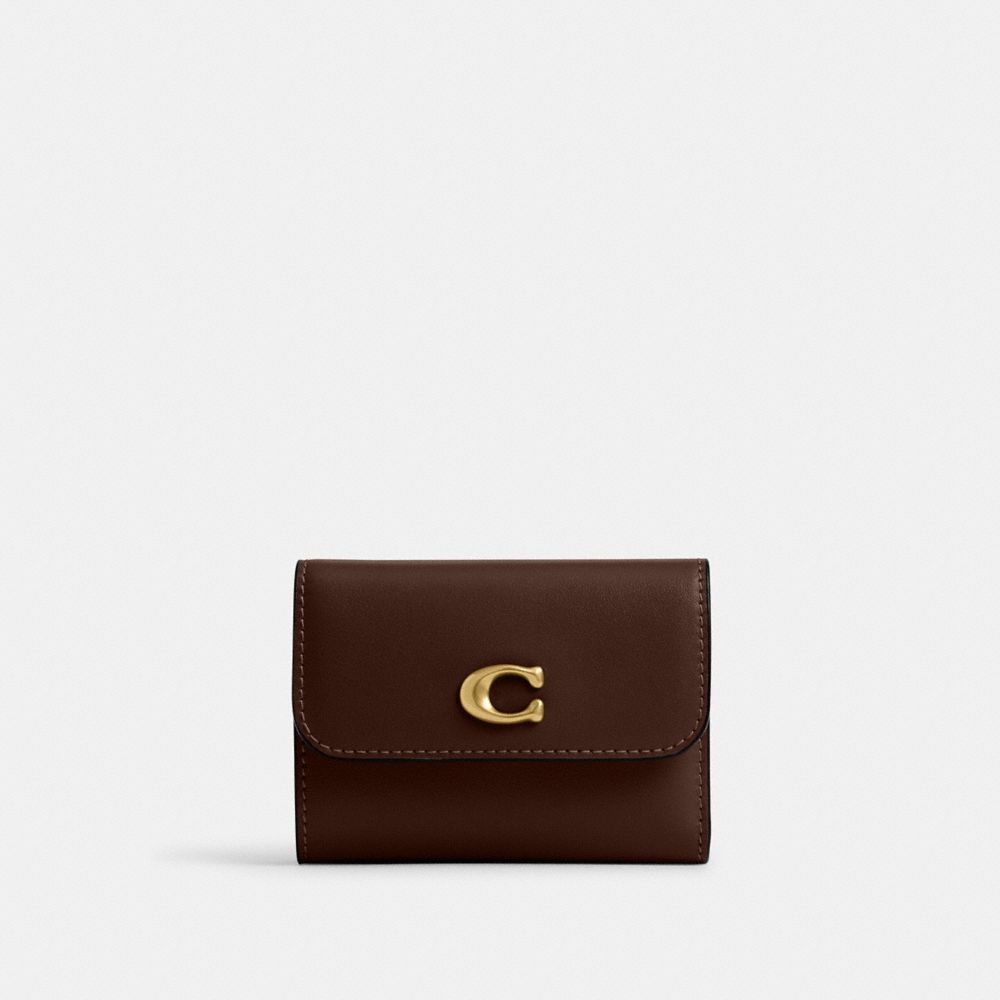 COACH®,Essential Card Holder Wallet,Calfskin Leather,Card Case,Logo,Metal,Casual,,Front View