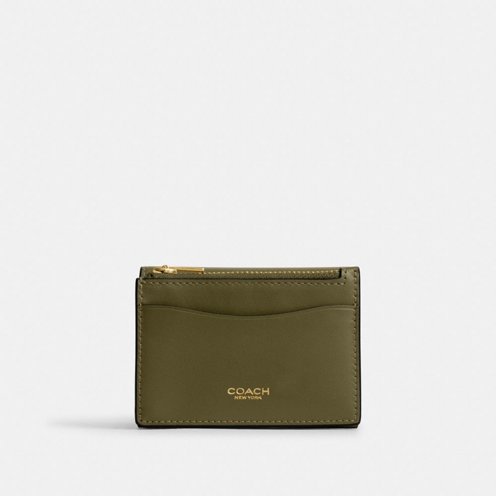 COACH®,Essential Card Holder Wallet,Calfskin Leather,Card Case,Logo,Metal,Casual,,Back View