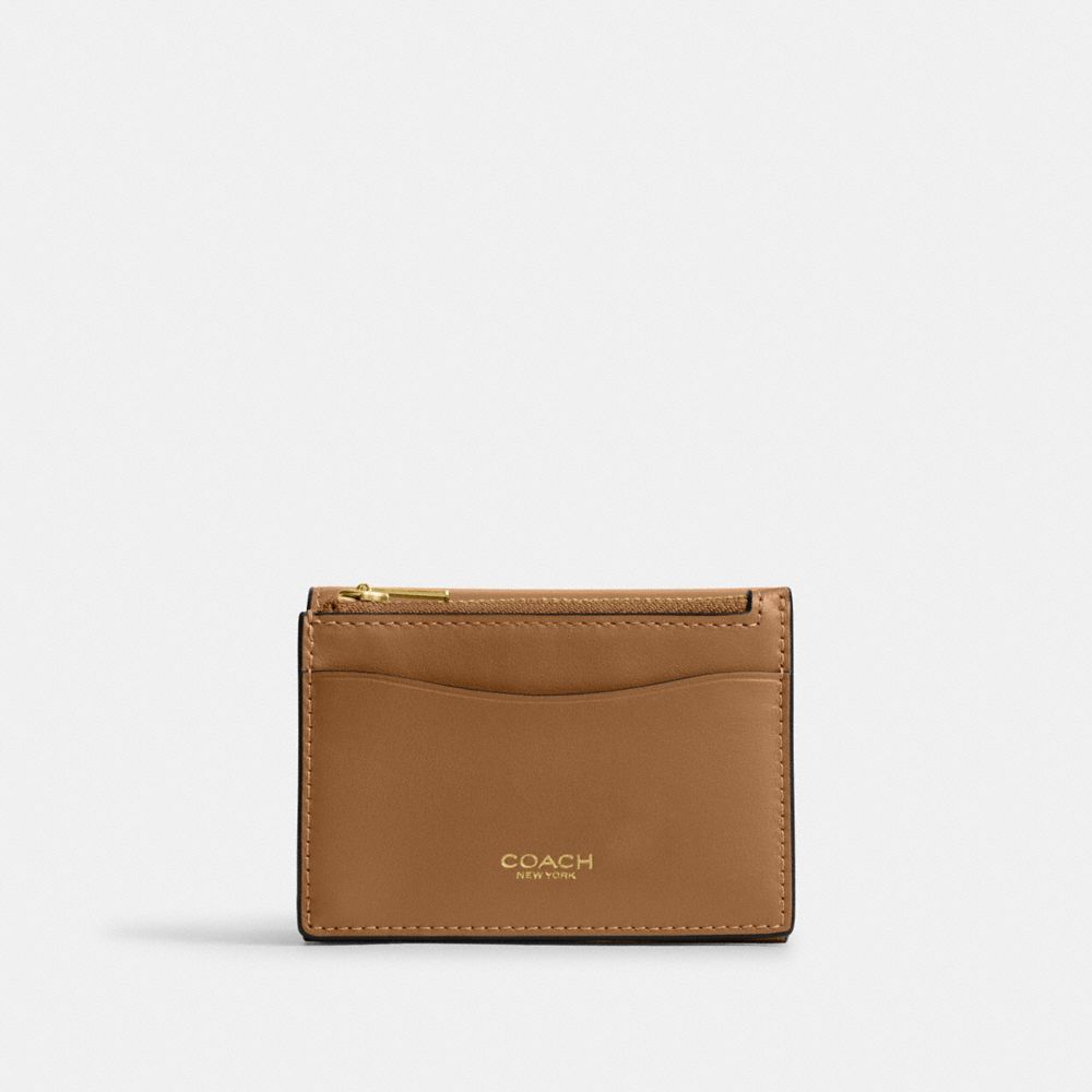 COACH®,エッセンシャル カード ホルダー ウォレット,ミニ財布(二つ/三つ折り),ﾌﾞﾗｽ/ﾊﾆｰ ﾌﾞﾗｳﾝ