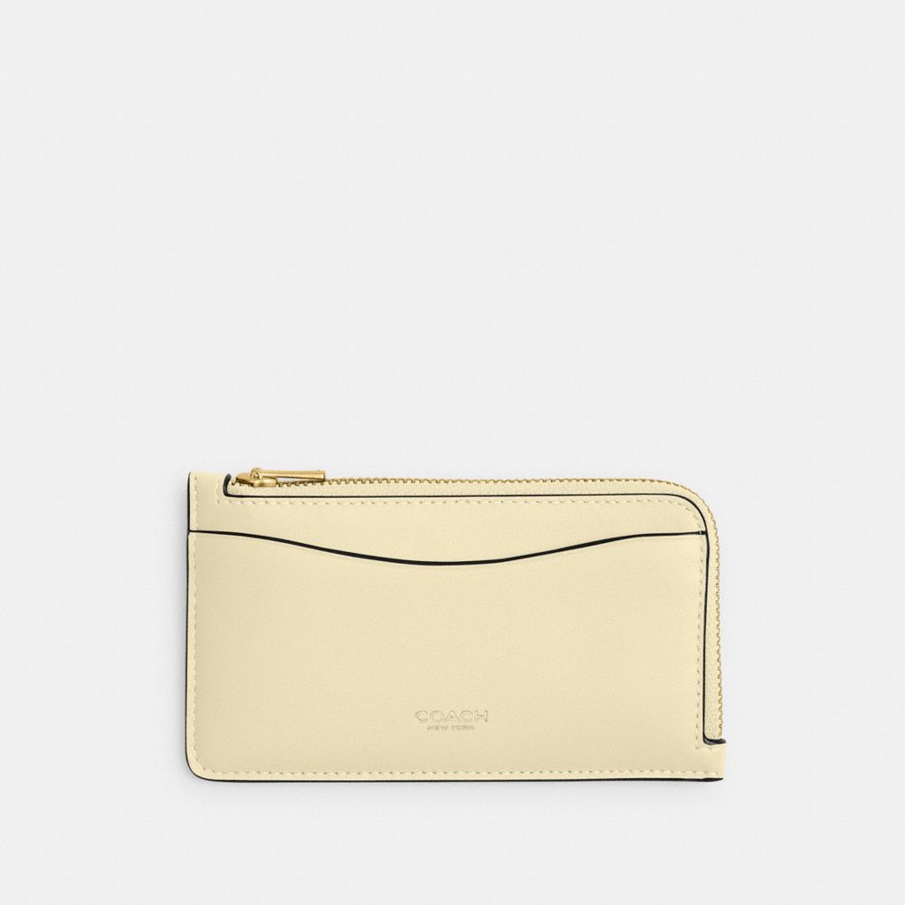 Coach New York Kartenetui Mit Reissverschluss In Beige
