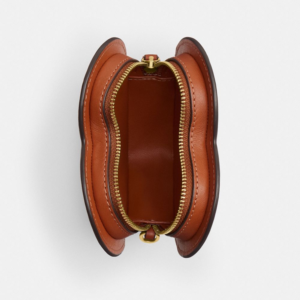 Shop Coach Heart Coin Purse In Brass/burnished Amber