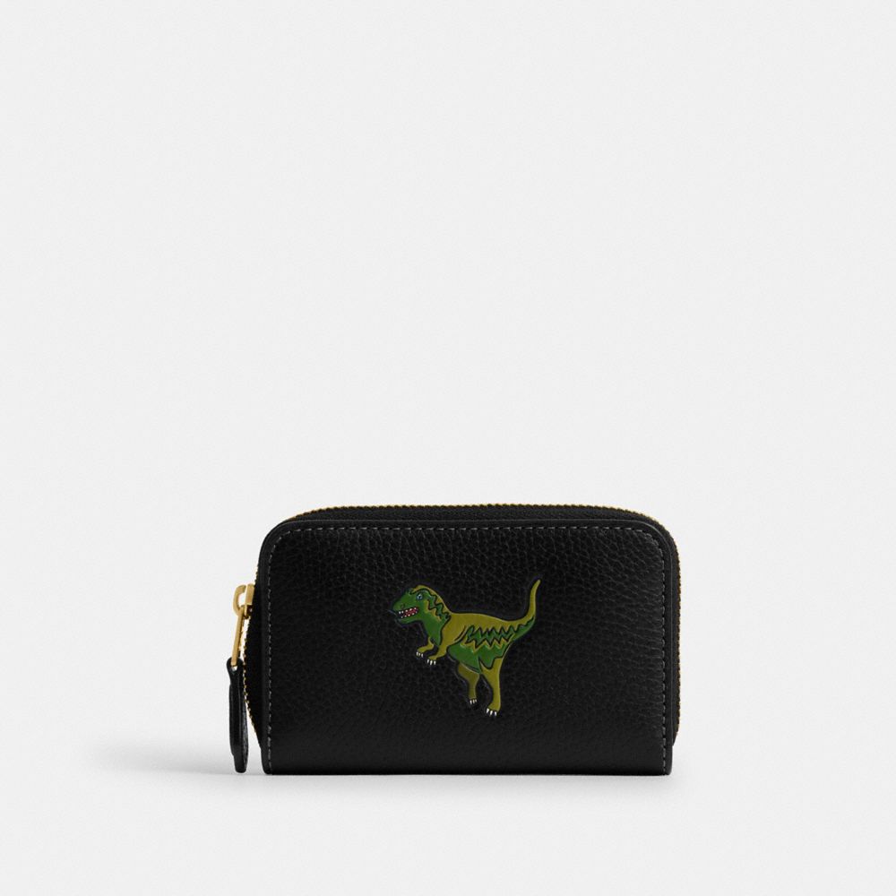 COACH Essential Small Zip Around Card Case With Rexy Print