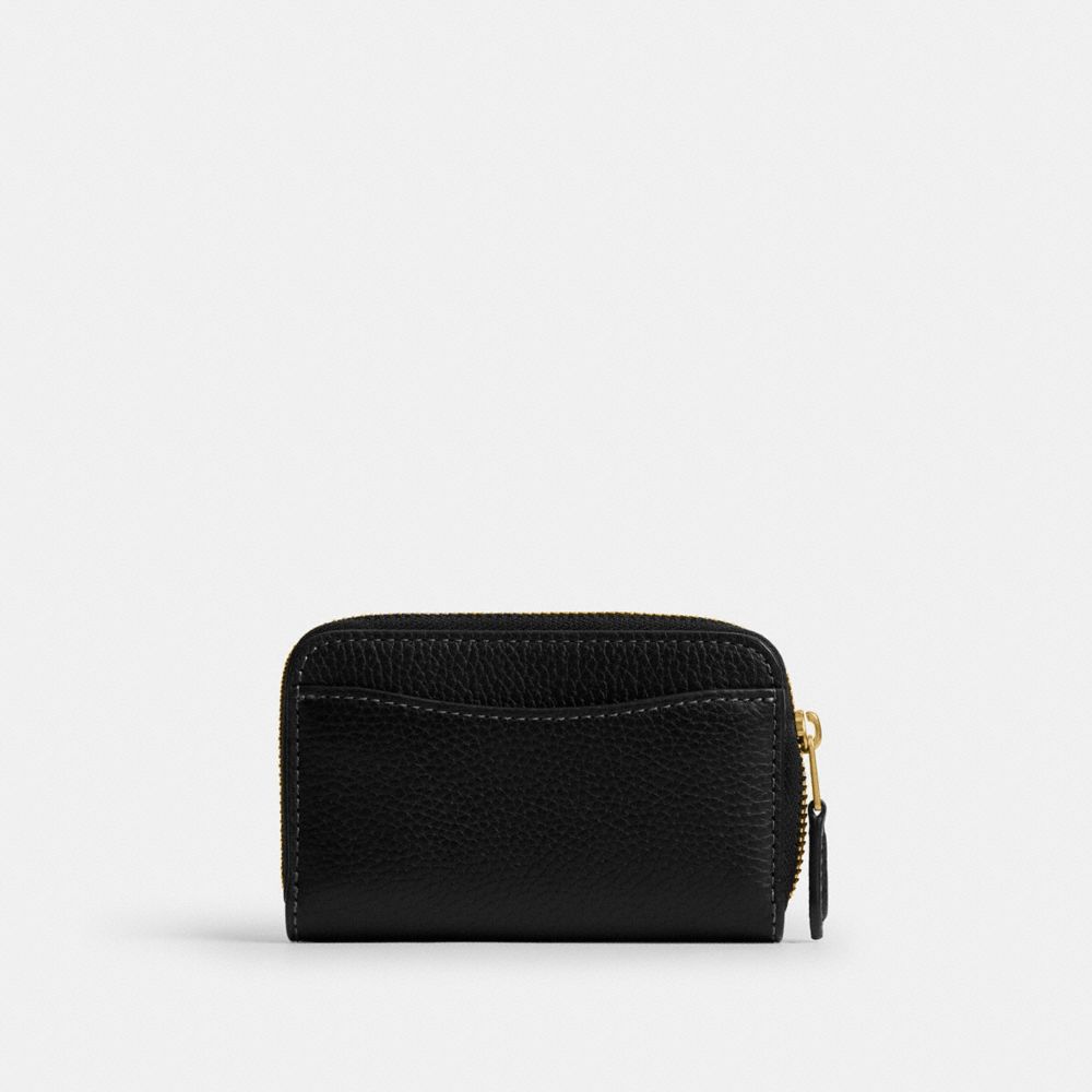 COACH®,エッセンシャル スモール ジップ アラウンド カード ケース・レキシー プリント,カードケース/定期入れ/名刺入れ,ﾌﾞﾗｽ/ﾌﾞﾗｯｸ ﾏﾙﾁ