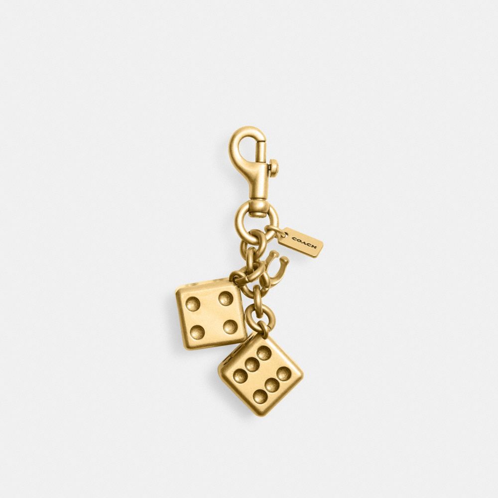 Coach Dice Bag Charm In Yellow